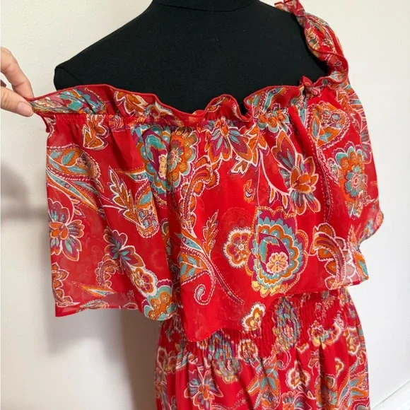 Rabbit Rabbit Rabbit Red Floral Maxi Dress - Picture 6 of 8